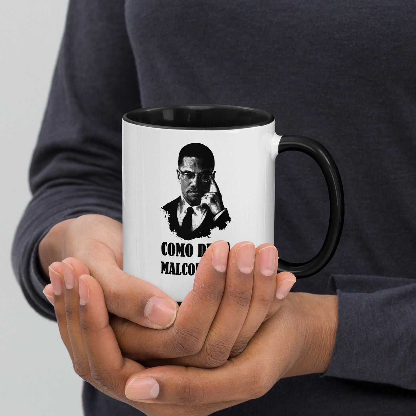 Como diria Malcolm X - Caneca com Cor Interna