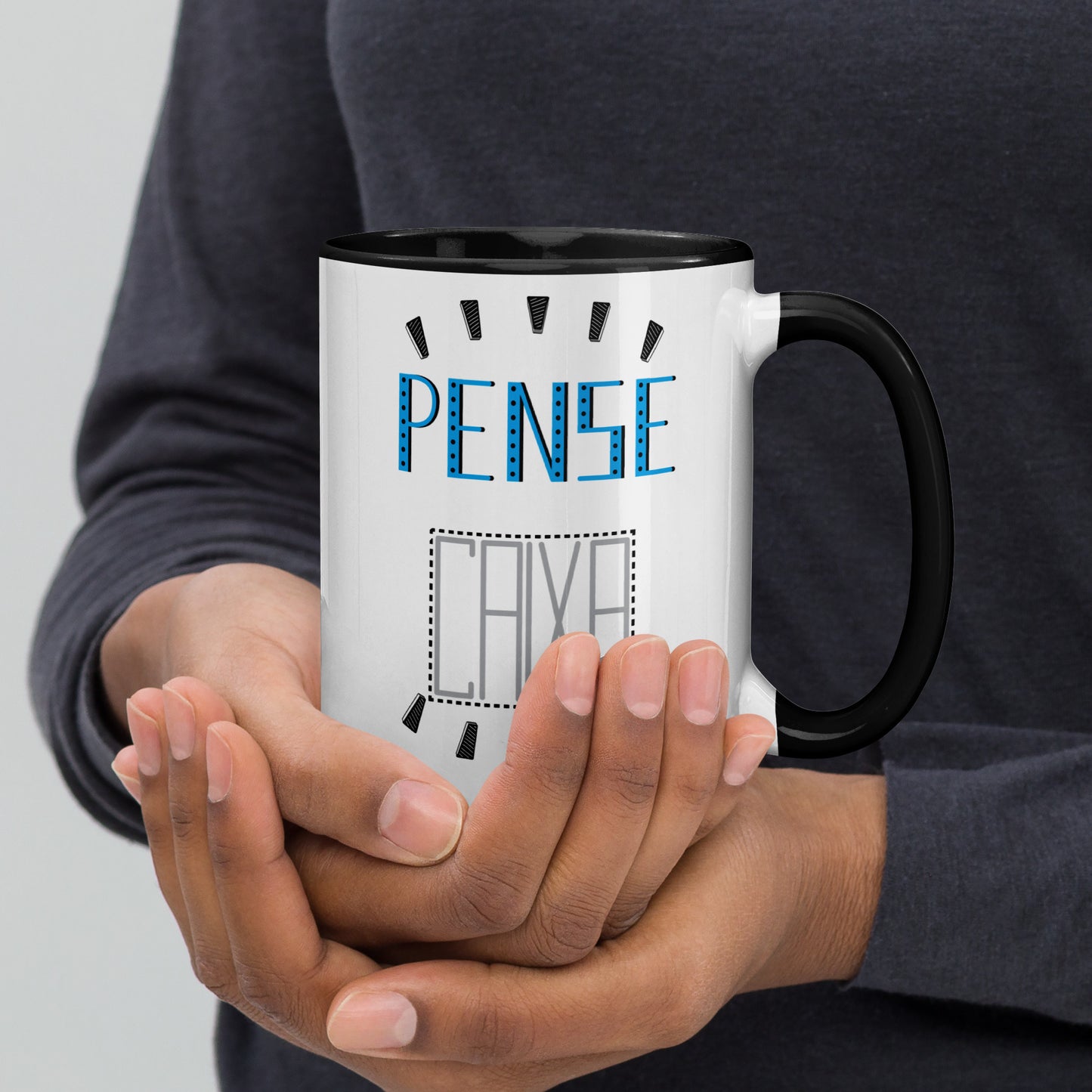 Pense fora da Caixa - Caneca com Cor Interna