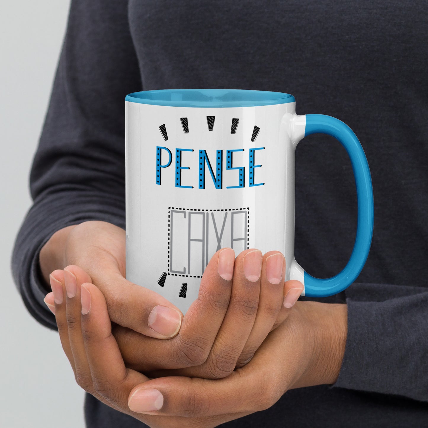 Pense fora da Caixa - Caneca com Cor Interna