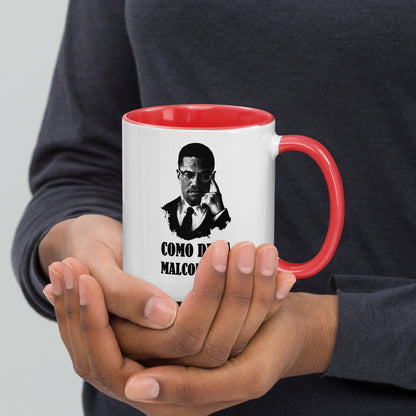 Como diria Malcolm X - Caneca com Cor Interna